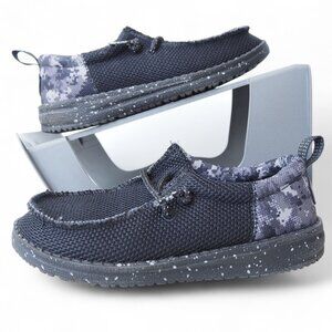 Hey Dude Wally Funk Digi Mesh Casual Shoes Youth 12 Black Geo